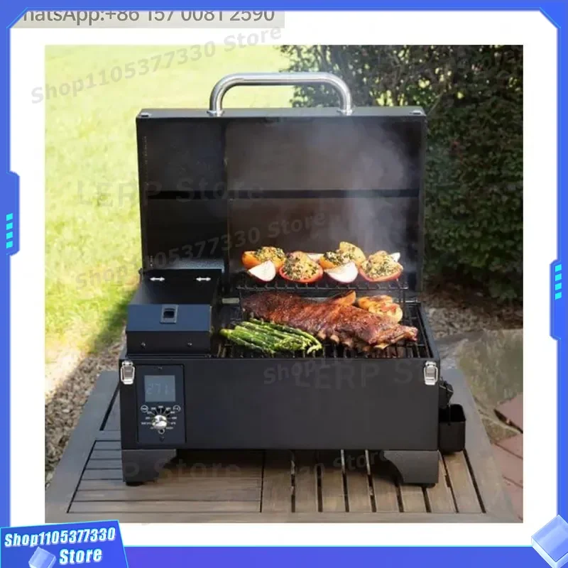NL New Arrival 2025 Outdoor Pellet Cooking Stove Portable Smokeless BBQ Smoking Grill Electric Barbecue Pellet Stove for