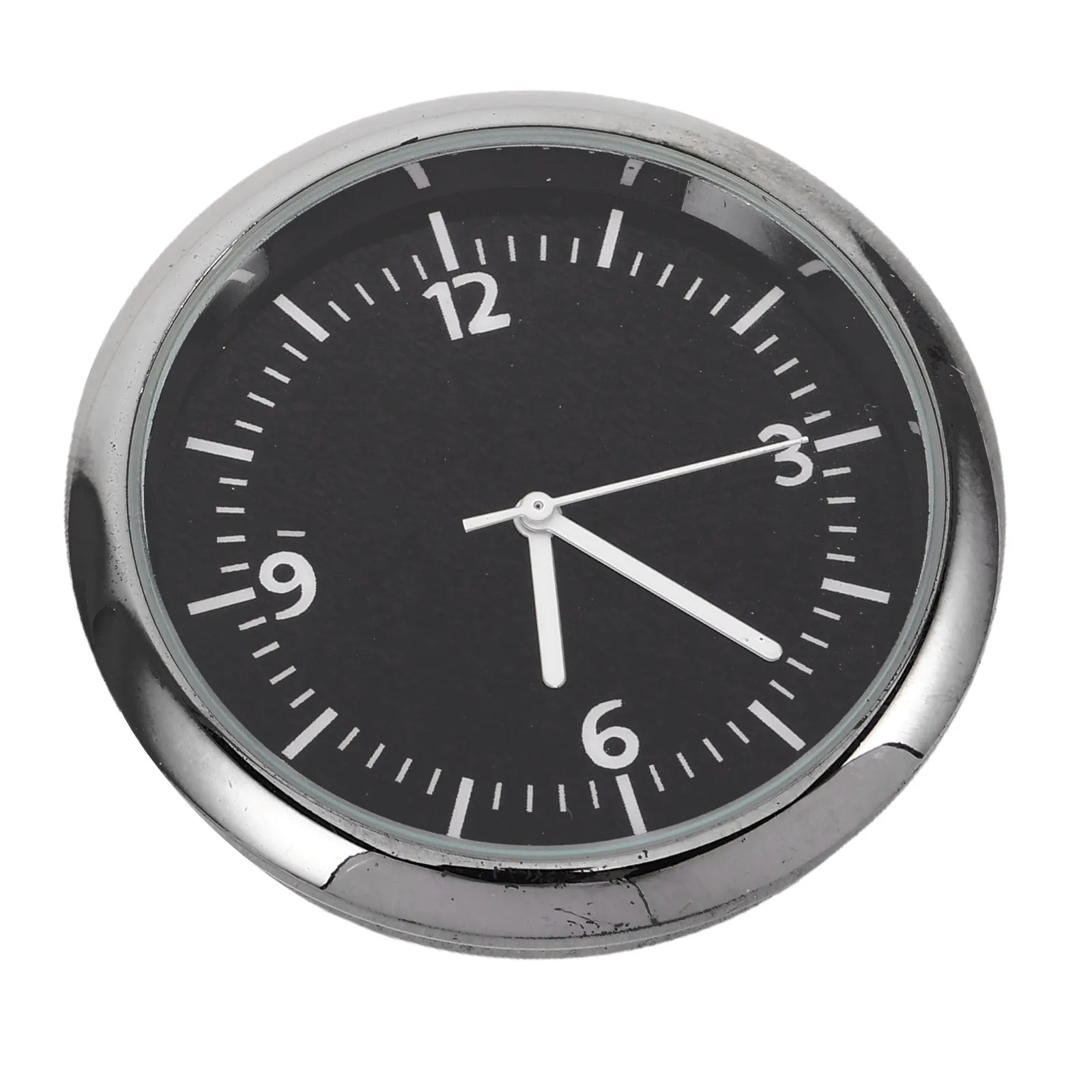 Car Dashboard Electronic Clock Small 4Cm Stick-on High Precision Quartz Clock for Auto Motorcycle Boat Interior Dashboard