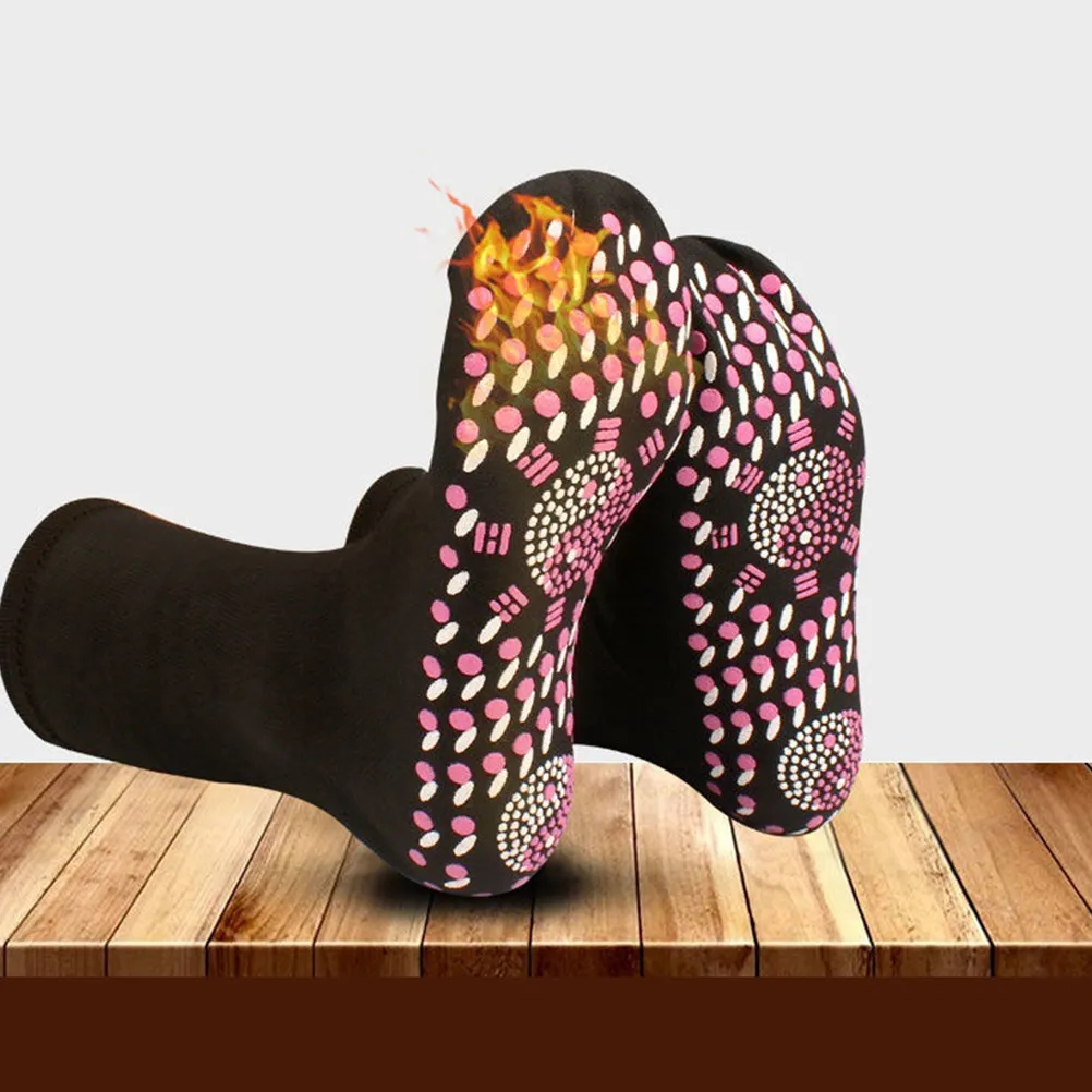 

3Pairs Warm Socks Self-Heating Technology Mid-Calf Thermal Socks for Cold Weather Fatigue Relief Nervous Regulation Comfortable