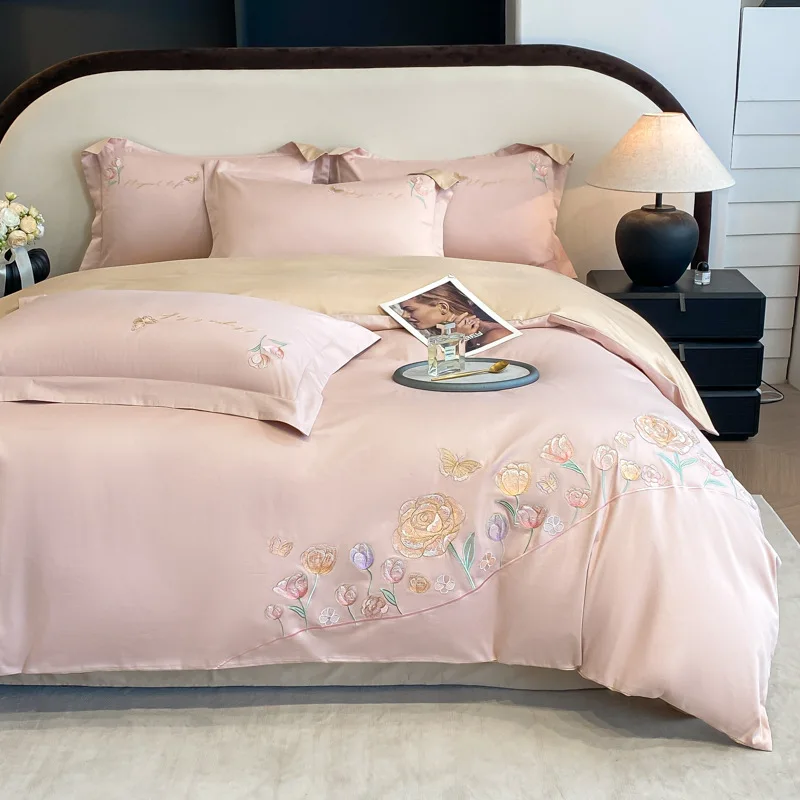 Luxury Cotton Embroidered Duvet Bedding Set 4
