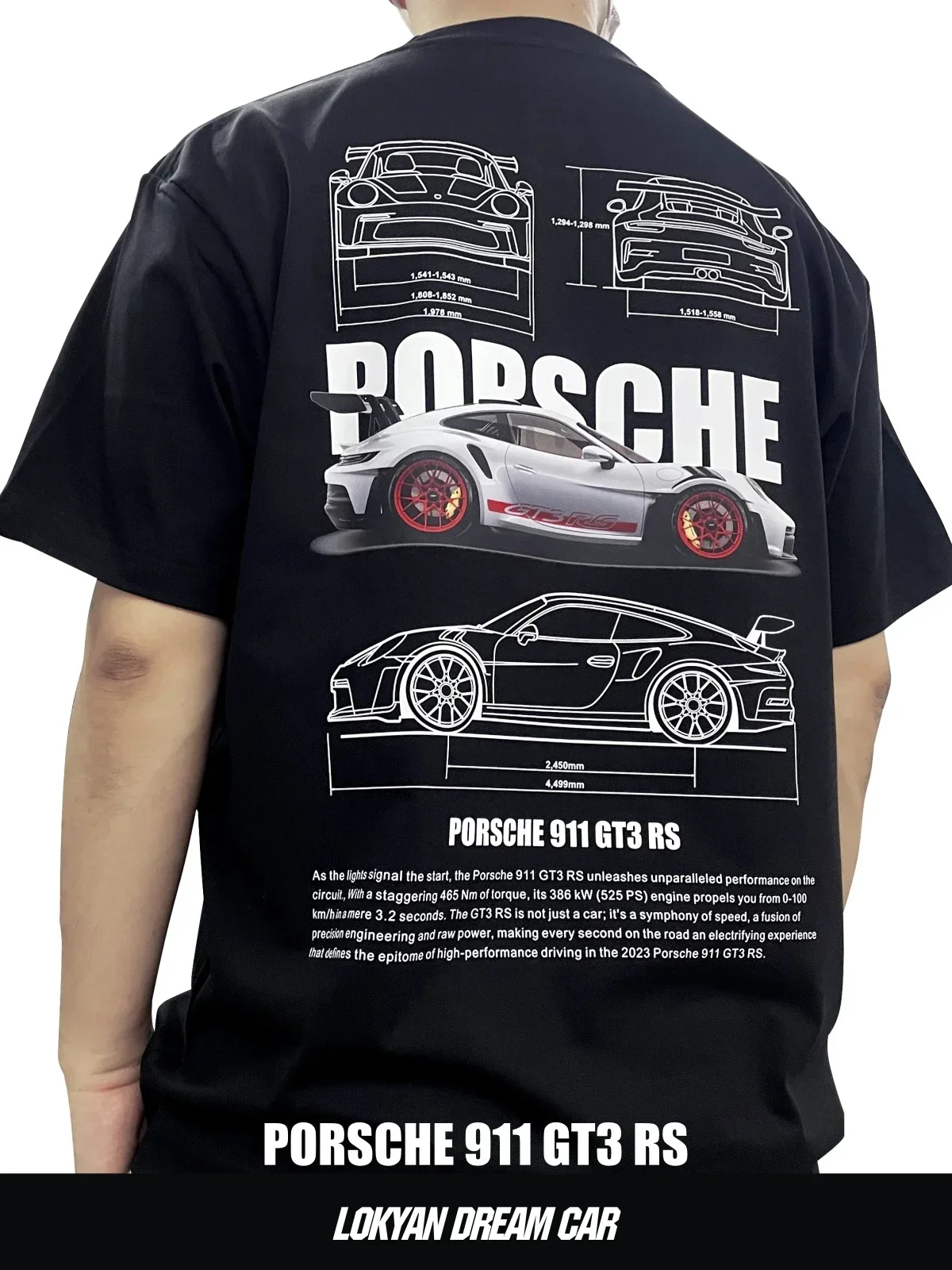 Perfection Is Never The End GT3-RS T Shirt Car Letter Print T-shirt Summer Men Cotton Tshirt Casual 911 Man Women Tees Kids Tops