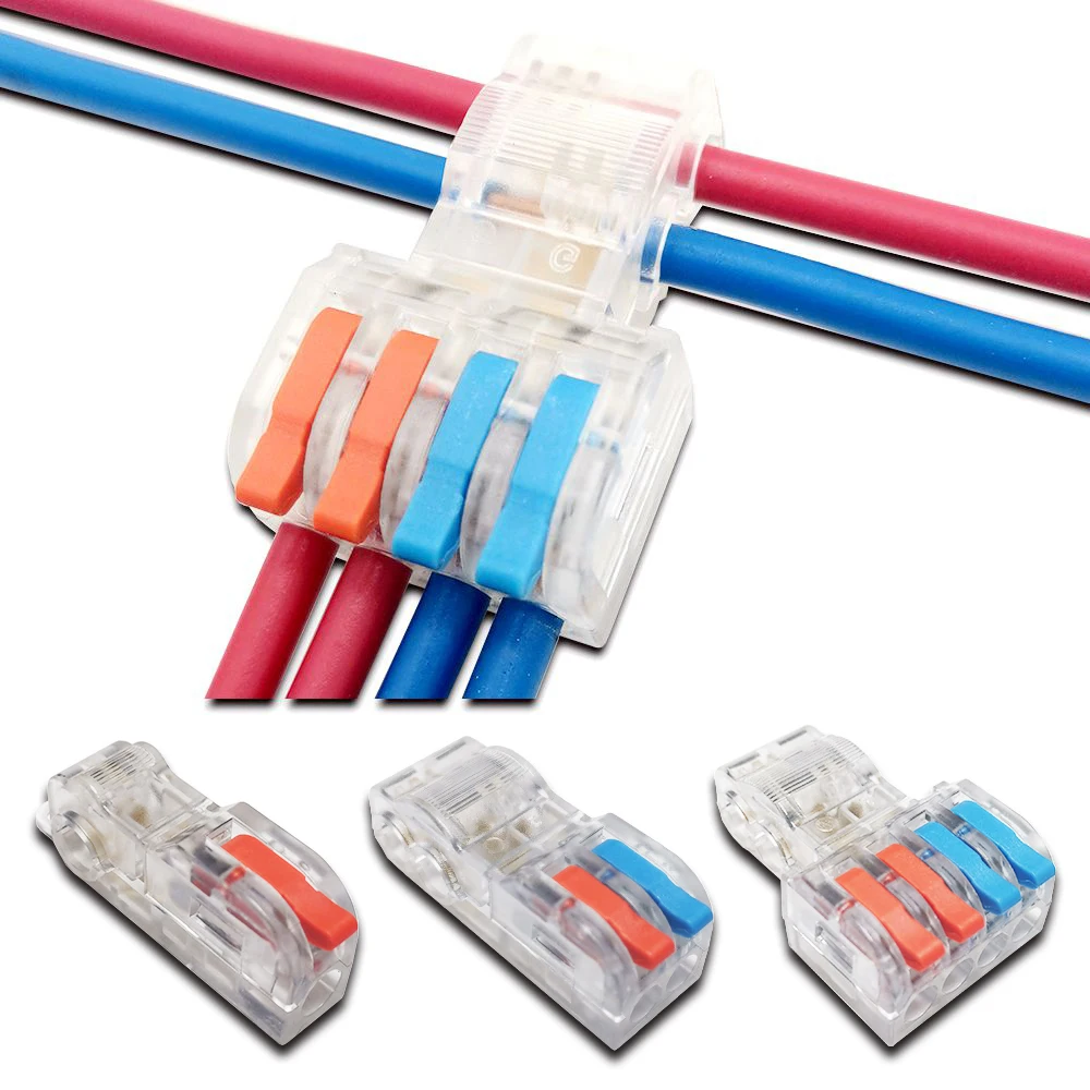 T type Quick Electrical Cable Connectors Snap Splice Lock Wire Terminal Crimp Wire Connector Waterproof Electric Connector