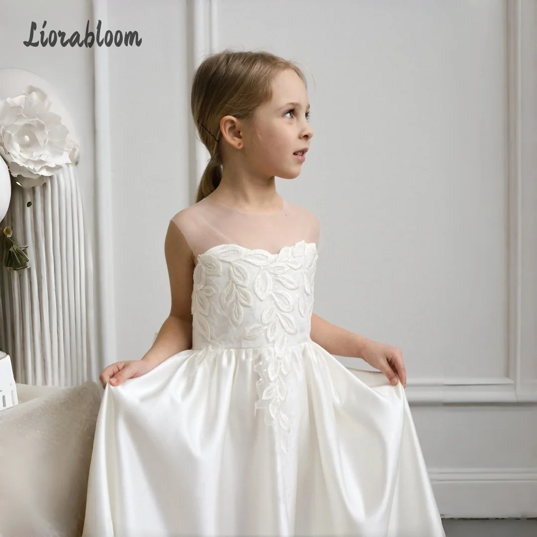 

Custom Made Flower Girl Wedding Dresses Formal Gowns Lace Embroidery Women's Wedding Party Attire Dress свадебное платье