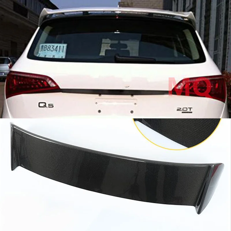 

For Real Carbon Fiber Roof Spoiler Accessories Audi Q5 SQ5 Car Trunk Rear Lip ABT Style WING Tail Body Kit 2009-2015 Year