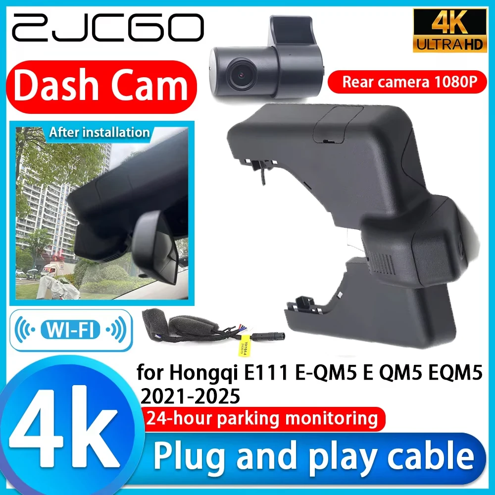 

for Hongqi E111 E-QM5 E QM5 EQM5 2021-2025 4K DVR Dash Cam Car Camera UHD Sony Lens 24h Parking Monitor Video Recorder Recording