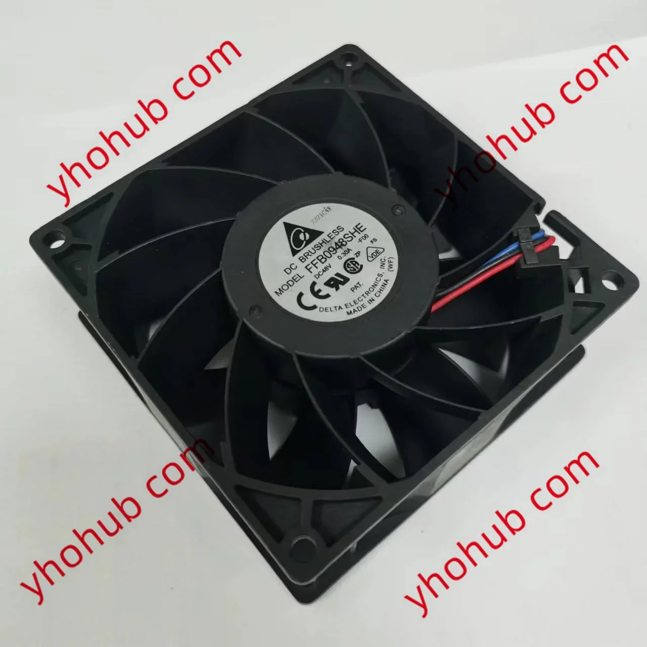 Delta Electronics FFB0948SHE F00 DC 48V 0.30A 90x90x38mm 3-Wire Server Cooling Fan