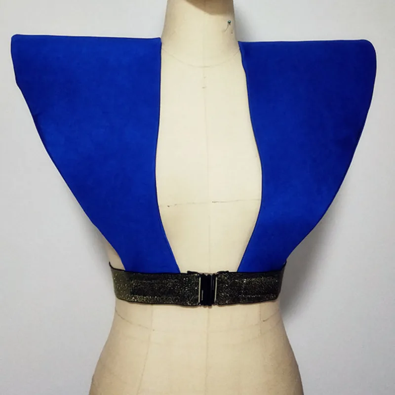 댄서 가수 블랙 화이트 아머 숄더 베스트 무대 공연 액세서리 장식 유니섹스 파티 쇼 나이트클럽 댄스 의상