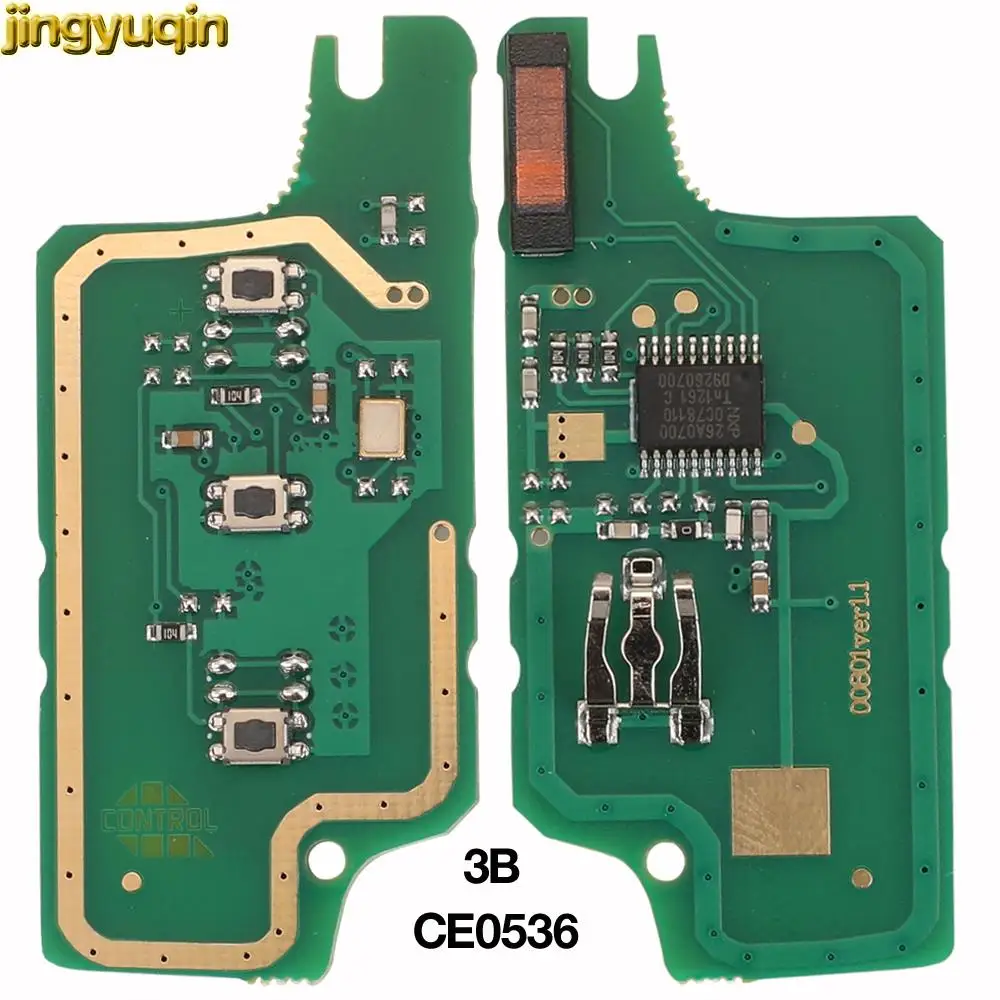 Jingyuqin 1 pz telecomando ASK/FSK chiave auto per Peugeot 207 307 407 607 807 Citroen C2 C3 C4 C5 C6 PCF7941/7946 ID46 CE0523/0536