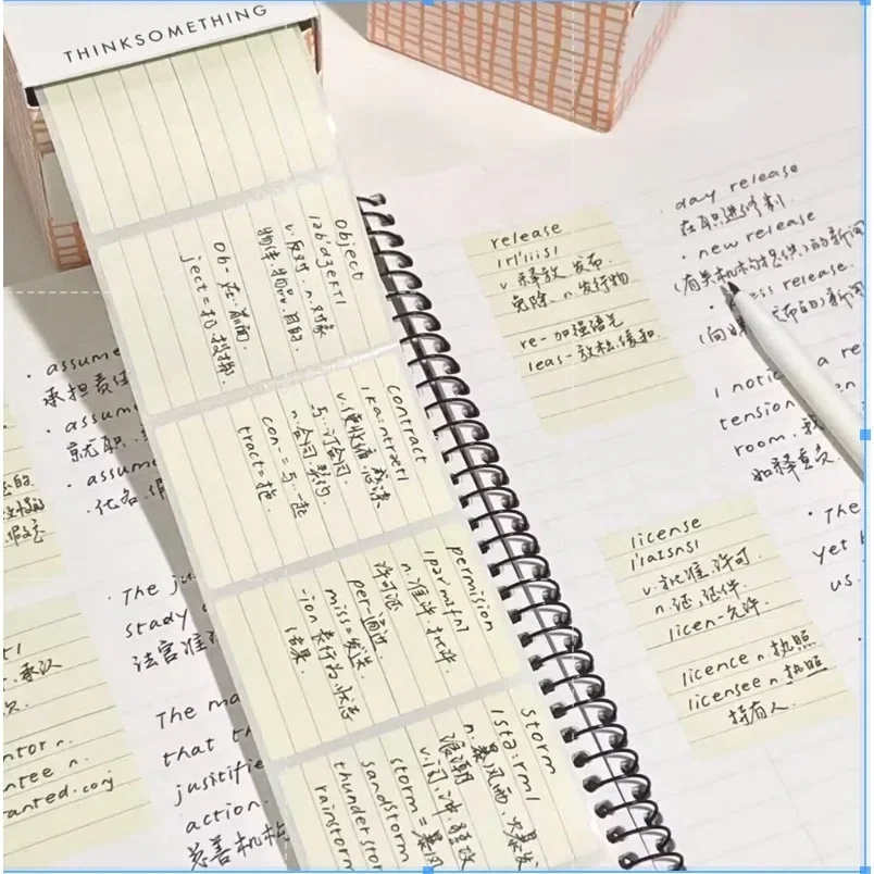 Coreano ins criativo pull-out caixa de papel almofadas de memorando simples retangular/em forma de nuvem multi-funcional estudante cor notas pegajosas