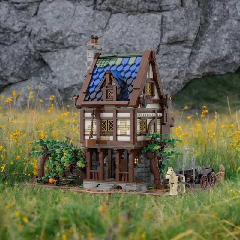 2283 Uds. MOC taberna Medieval Vintage edificio Modular DIY modelo bloques de construcción juguetes de cumpleaños regalo