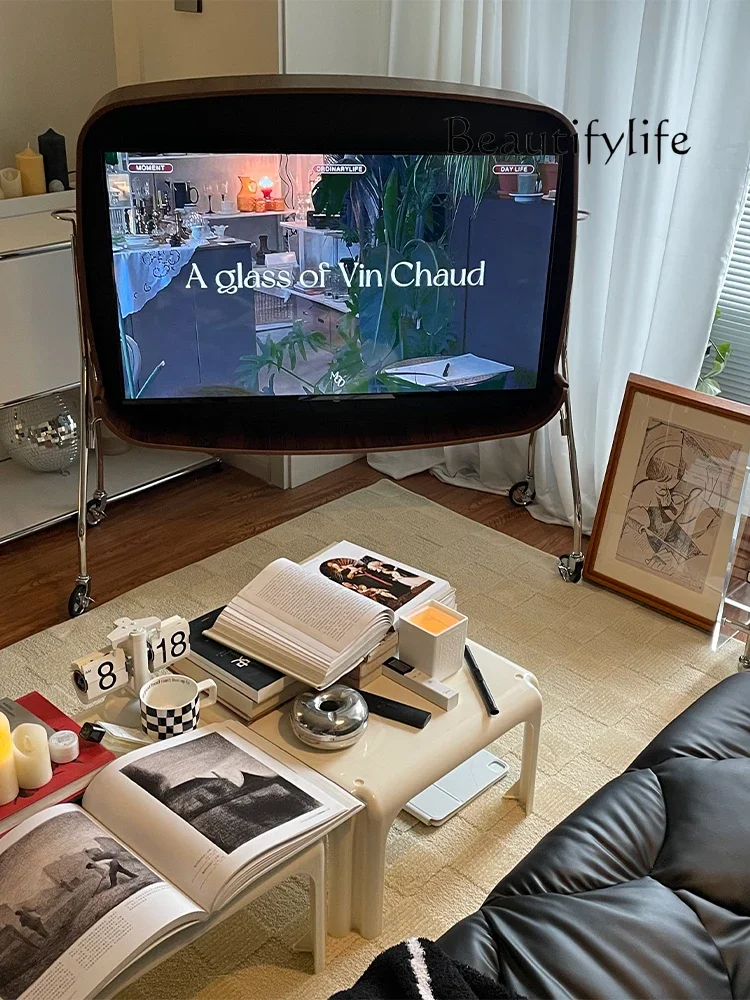 

Мобильный шкаф для телевизора, небольшая квартира, простая современная легкая роскошь, высококачественный напольный кронштейн, подвесной средний и древний стиль.