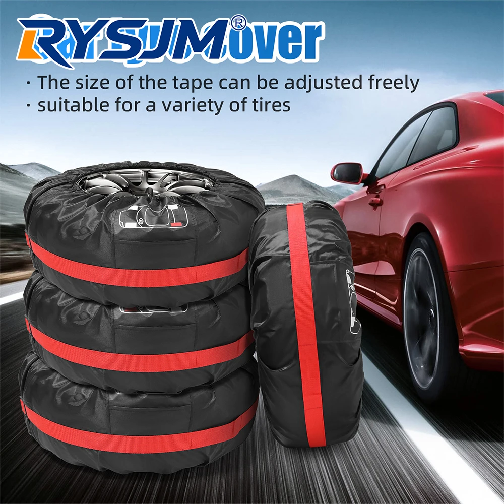 

4PCS Car Wheel Tire Storage Bags Wheel Covers Spare Tire Storage Bags Vehicle Tyre Wheel Protector Dustproof Wheel Bags Cover