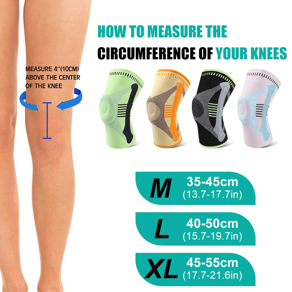 1PCS Professional Knee Brace, Knee Support with Patella Pad & Side Stabilizers, Compression Knee Sleeve for Meniscus Tear, ACL