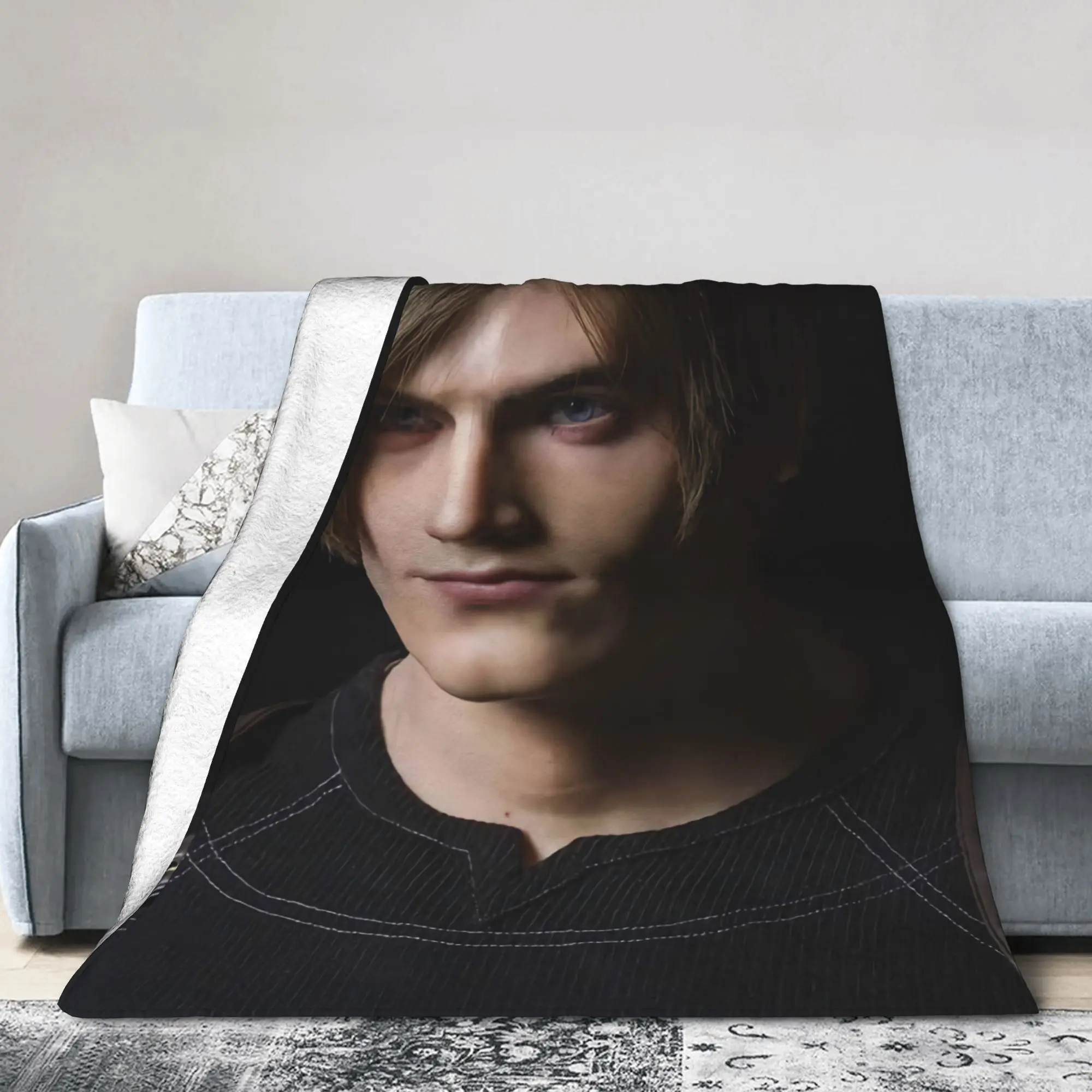 Leon Kennedy Flannel Blanket Winter  Warm Soft Throw Blanket for Kids Adult Home Decor Pattern Bedspread Sofa Bed Cover