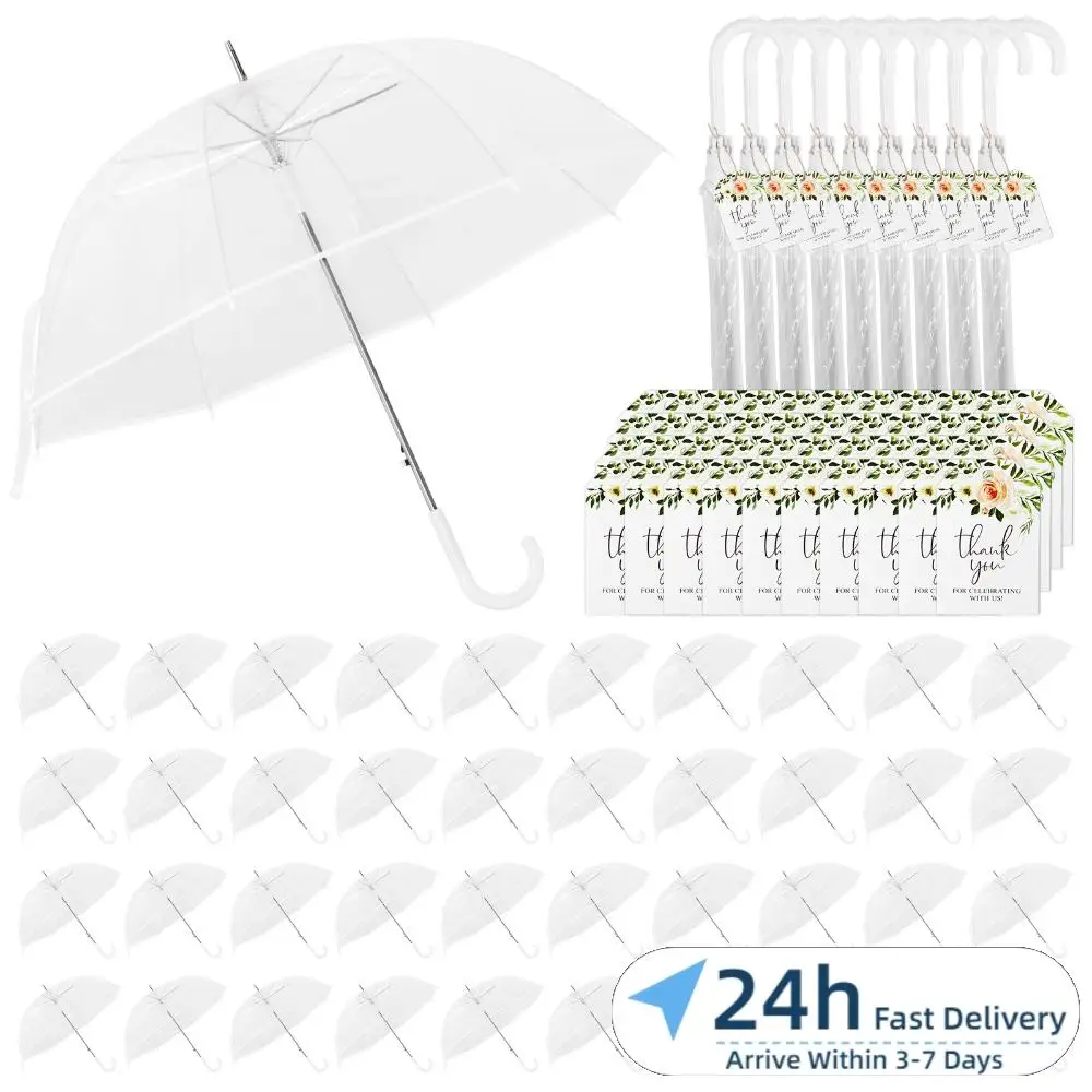 

52-дюймовые большие прозрачные зонты-купола оптом, ветрозащитные зонты-трости для свадеб, выпускных вечеров, мероприятий на открытом воздухе