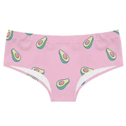 DeanFire Super Soft Novelty Hipster Women's Underwear Panties Avocado Print Kawaii Push Up Briefs Lingerie Thong For Girls