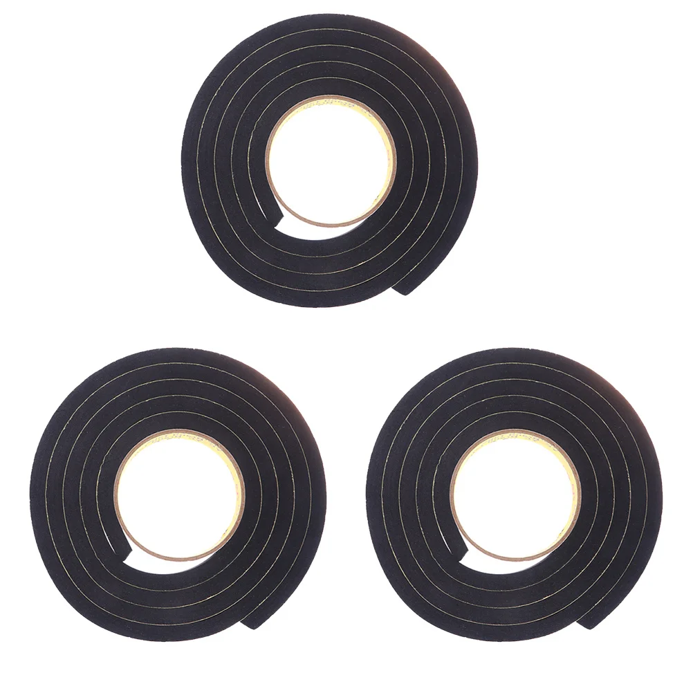 

3pcs 1 Roll Sponge Tape For Car Weatherstrip Door Seal Strip Sound Insulation Rubber Seals Auto Trim Bumper Protector Scratch