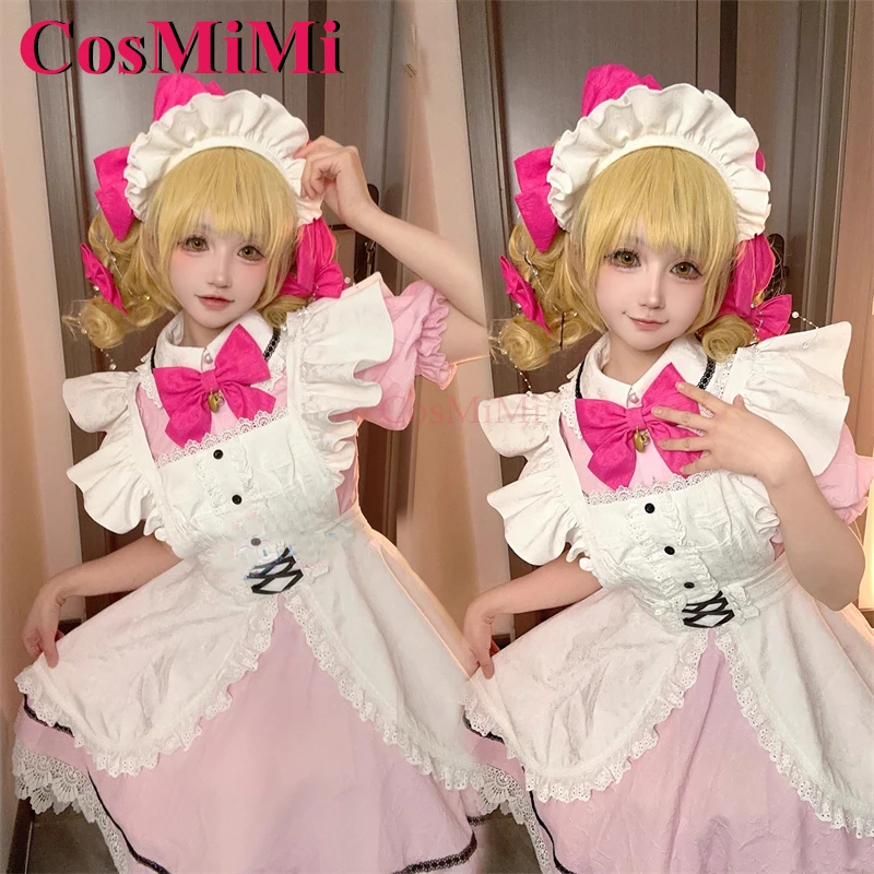CosMiMi 애니메이션 인어 멜로디 Pichi Pichi Pitch 나나미 루시아 코스프레 의상 달콤한 메이드 복장 카니발 역할 놀이 의류 S-XL