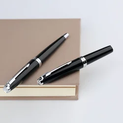 MAJOHN 80s Fountain Pen Half Vintage Sliver Clip Fine Nib Ink Pens For Writing Office Gift School Bussiness Supplies Stationery