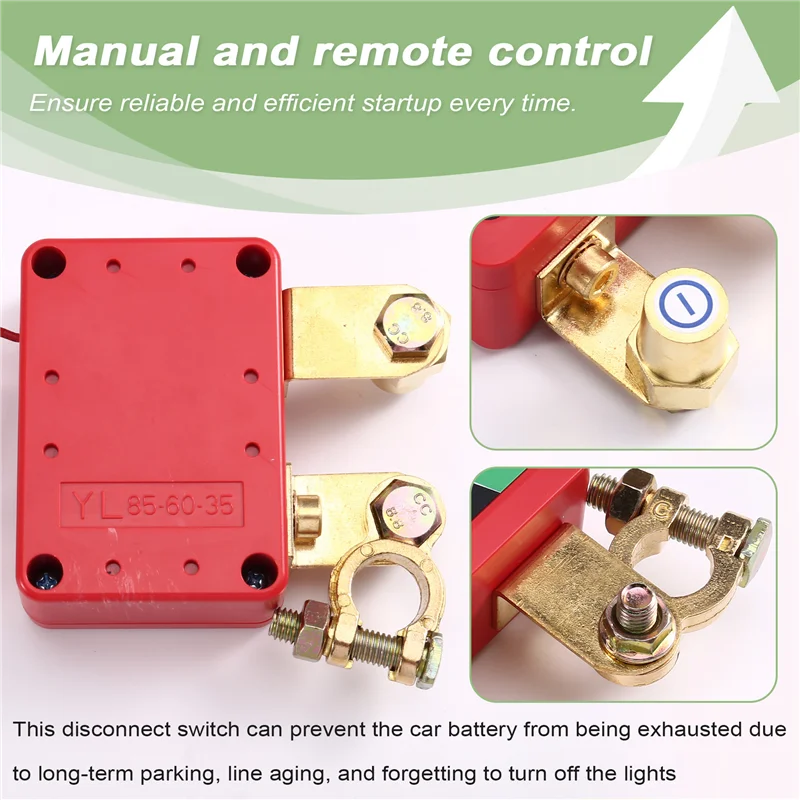 AB61-Smart 12V/24V 240A For Car Battery Disconnect Switch, Automatic Power Off Device For Car Boat Battery Systems