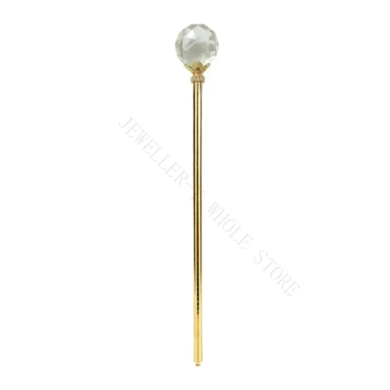 R7UF Luxurious Cosplay Staff Dazzling Crystal Ball Beauty Queen Scepter For Anime Event Character Transformation Photo Prop 3