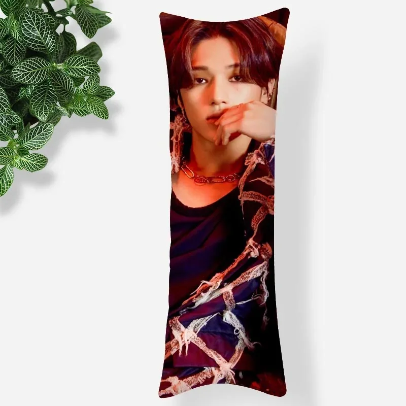 KPOP Boy ATEEZ Pillowcase Printed Satin Fabric Pillow Cover Rectangular Zipper Kawaii Body Cover Dropshipping 0811