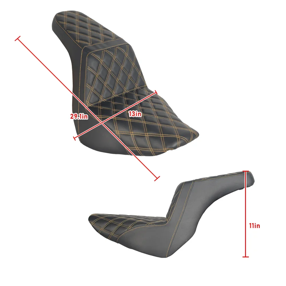 Мотоциклетное двухместное сиденье, переднее и заднее сиденье водителя и пассажира, сиденье для M8 Softail 2018-2025 Low Rider S Sport Glide FXLR FXLRS FLSB