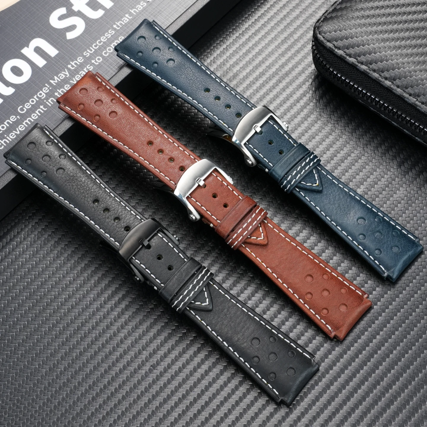 22mm Ltalian Genuine leather watch strap For Breitling Super Mechanical Timing B01 Super Ocean Avenger men Cowhide watch band