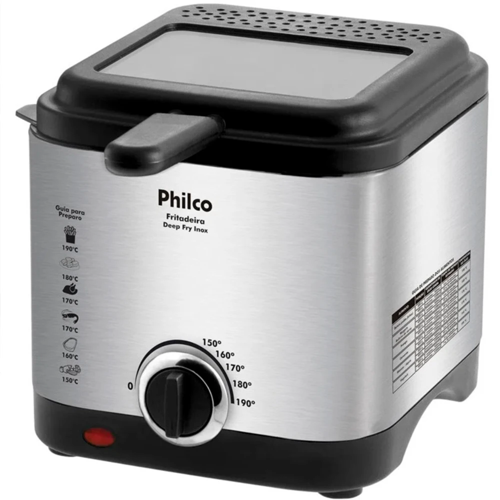 Fritadeira Elétrica Philco Deep Fry Inox 1,8L 900W 127V