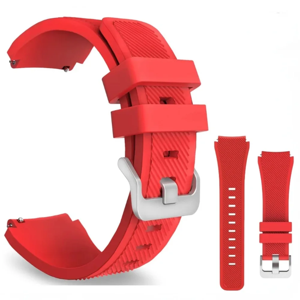 22mm Silicone Strap for Samsung Watch 3/Gear S3 Frontier/Huawei Watch GT5/GT4 46mm Comfortable Band for Amazfit GTR/Stratos Belt