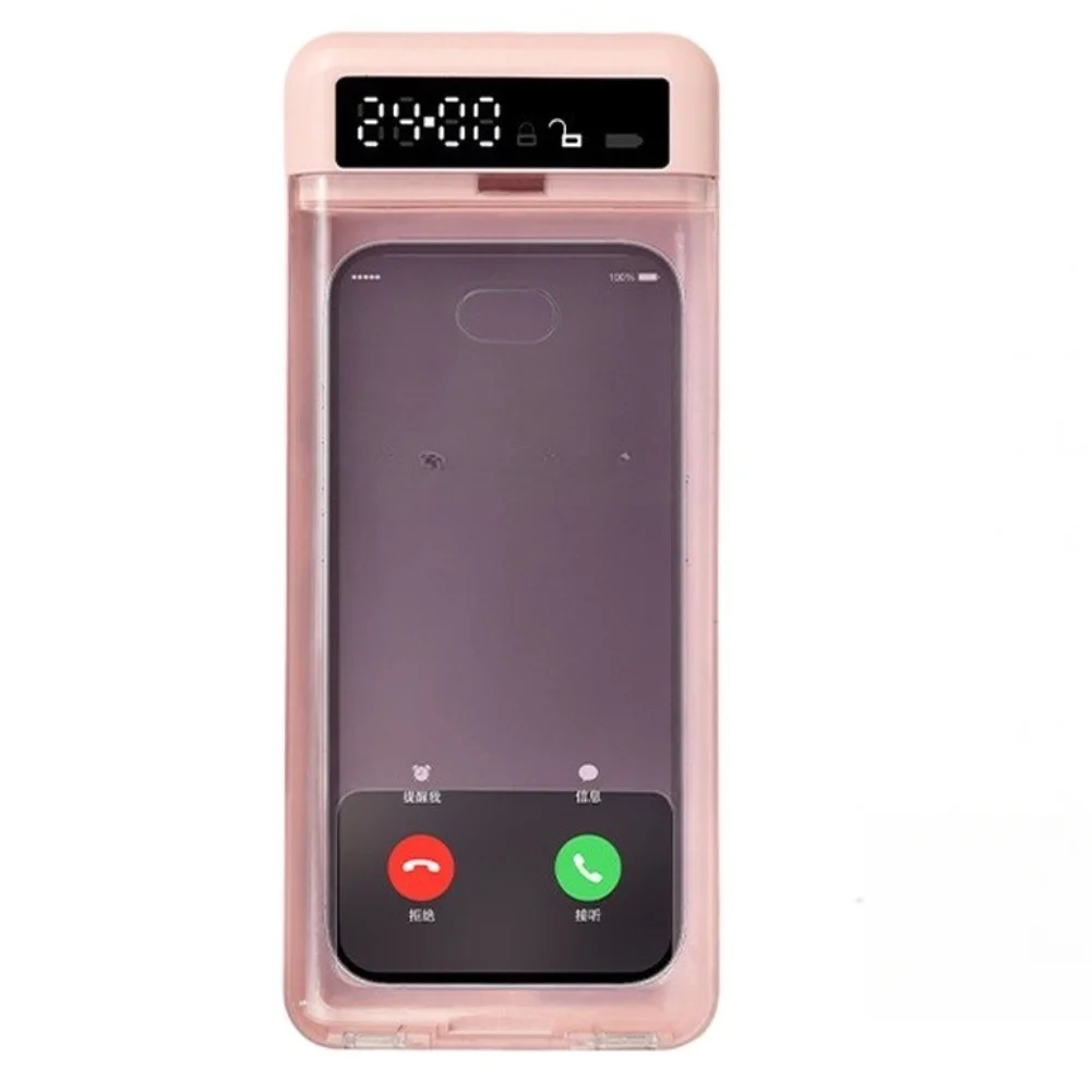 Transparent Timed Lock Box for SmartFor Phones to Limit Gaming and Social Use While Maintaining Visual to Device