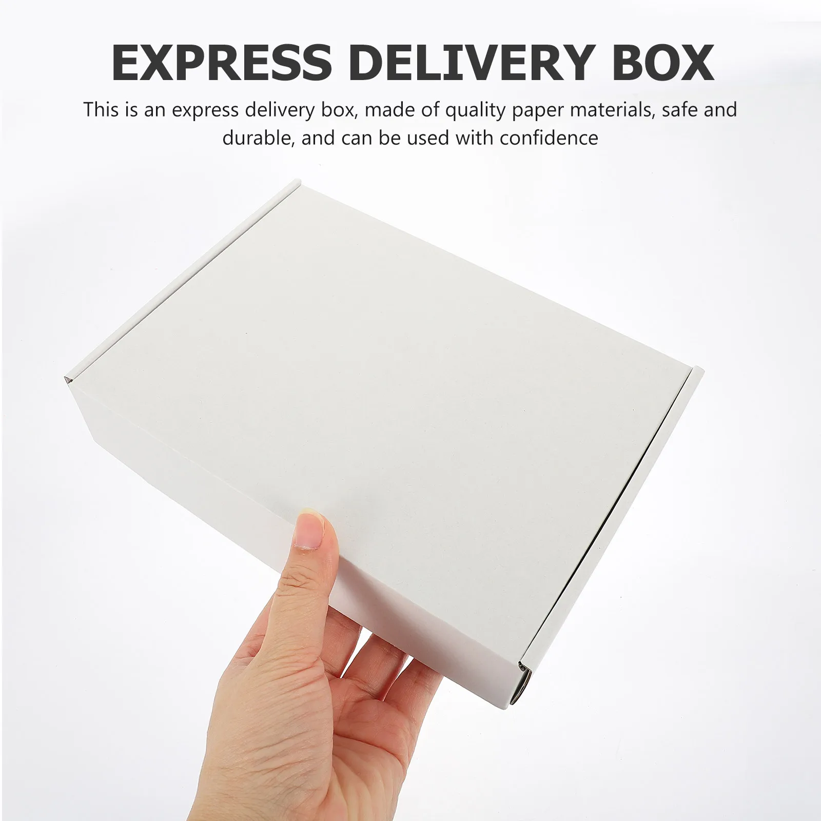 20 Pcs Packaging Boxes Corrugated Paper Moving Shipping Small Packing Boxes White Reusable Friendly Storage