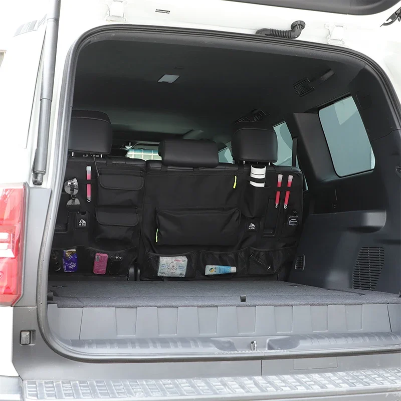 Oxford Cloth Black For Toyota Land Cruiser Prado 250 LC250 2024-2025+ Car rear seat back tool storage hanging bag accessories