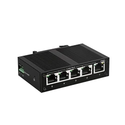 Szybki przełącznik klasy przemysłowej 5-portowy 10mbps/100Mbps RJ45 niezarządzany rozdzielacz sieciowy z metalową obudową DIN Rail IP40