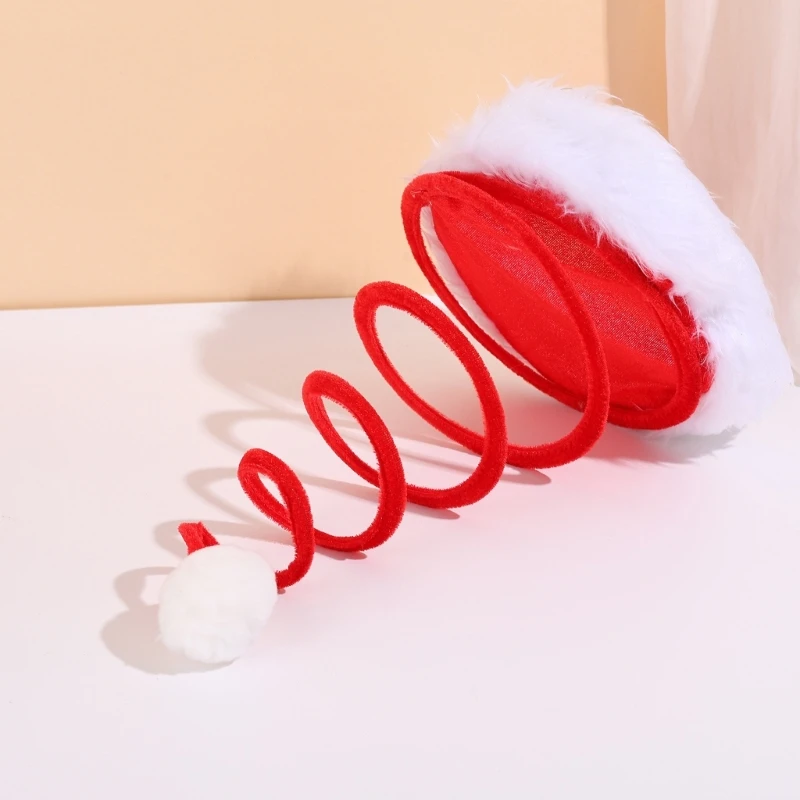 31BF Christmas Costume Hair Accessory With Spring Hat Design for Holiday Parties Group Photos and Seasonal Party Wear
