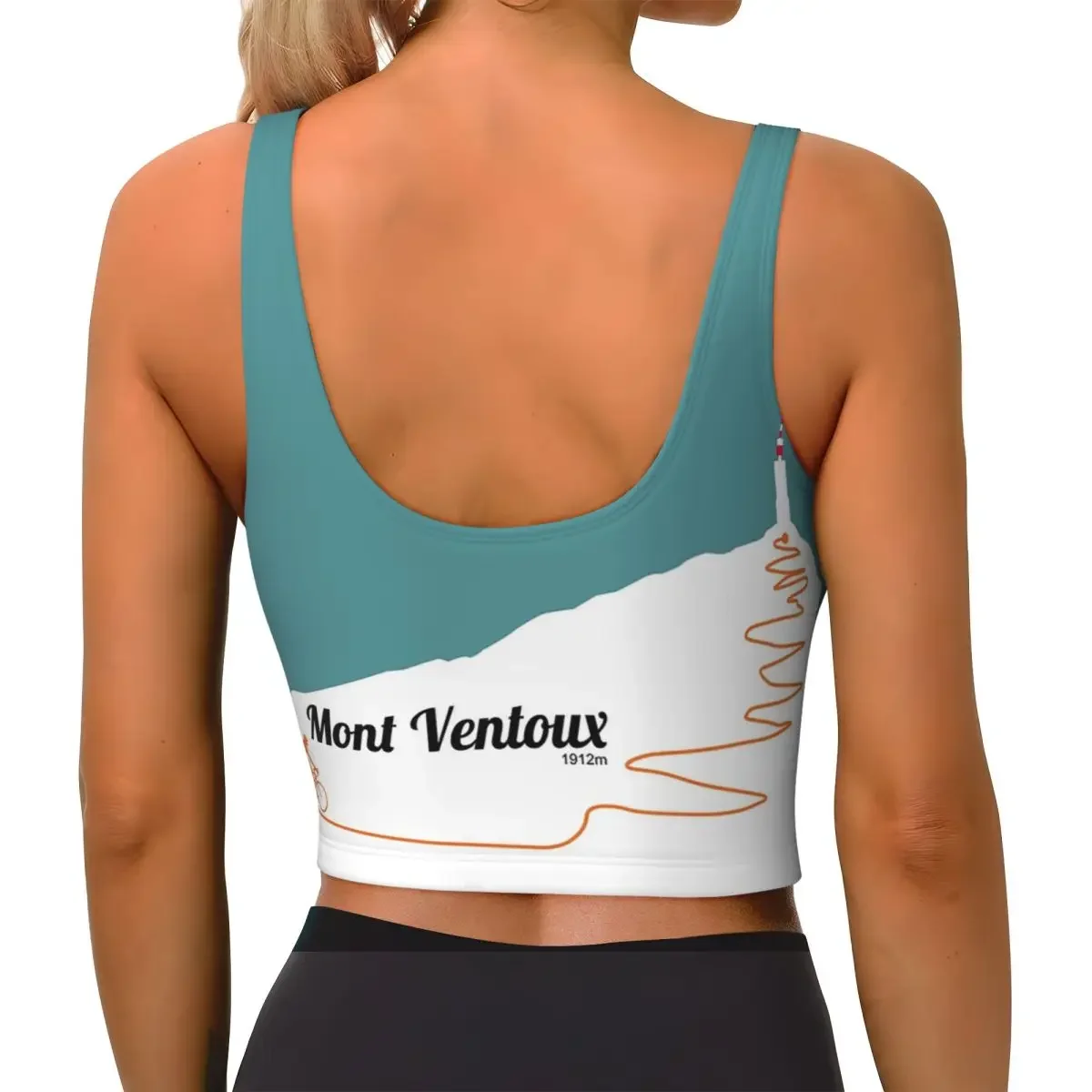 Custom Mont Ventoux Cycling Artwork Women Sports Bra High Impact Vest Gym Workout Yoga Crop Tank Tops