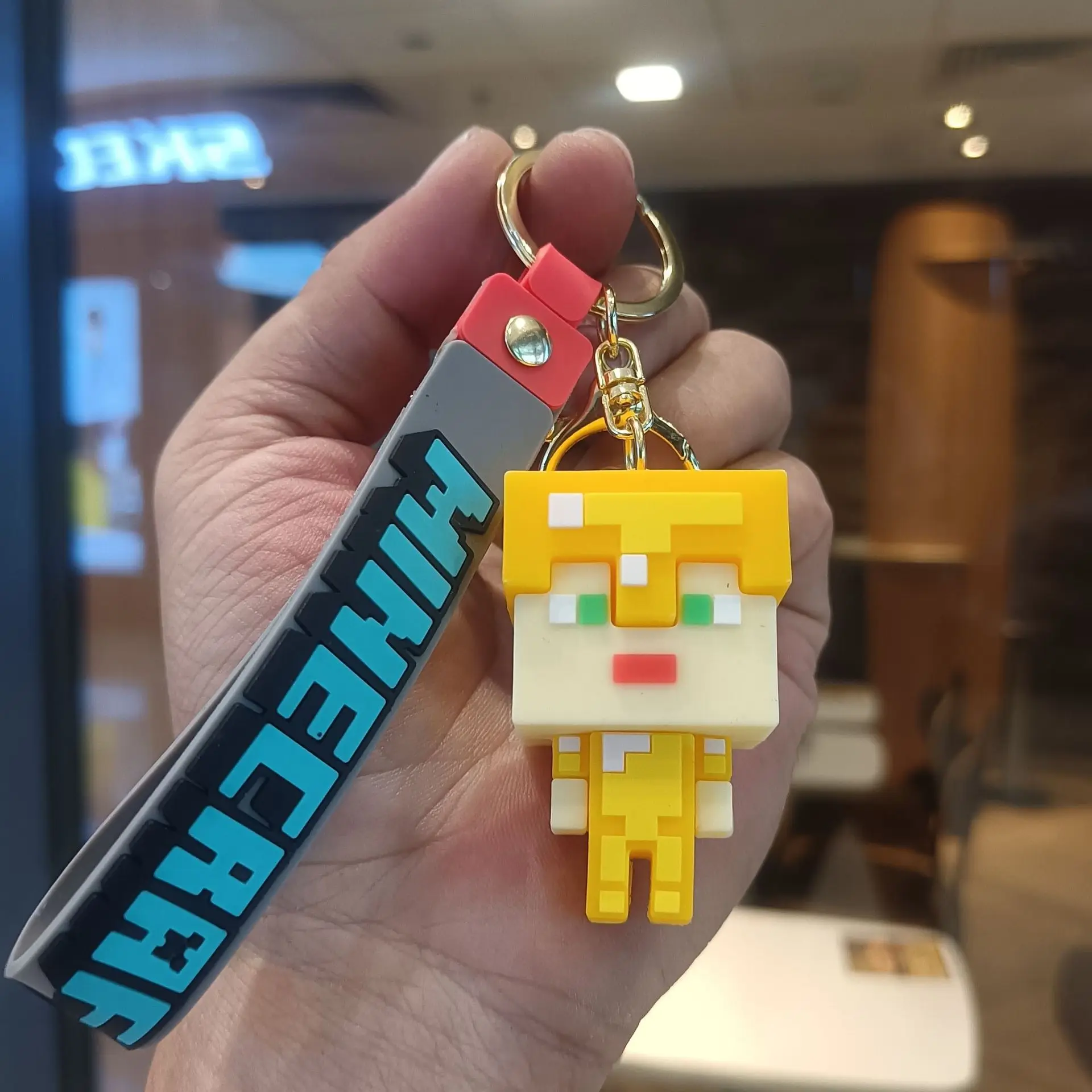 Cartoon My World Keychain Pendant Cute Exquisite Doll Couple Backpack Car Keychain Hanging Accessories Gift