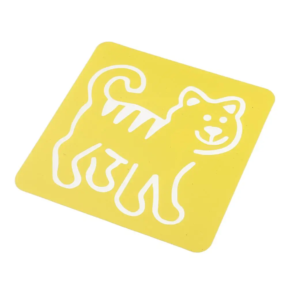 Stencil of Drawing Models for Plastic Ruler for Children 12 Pieces for DIY