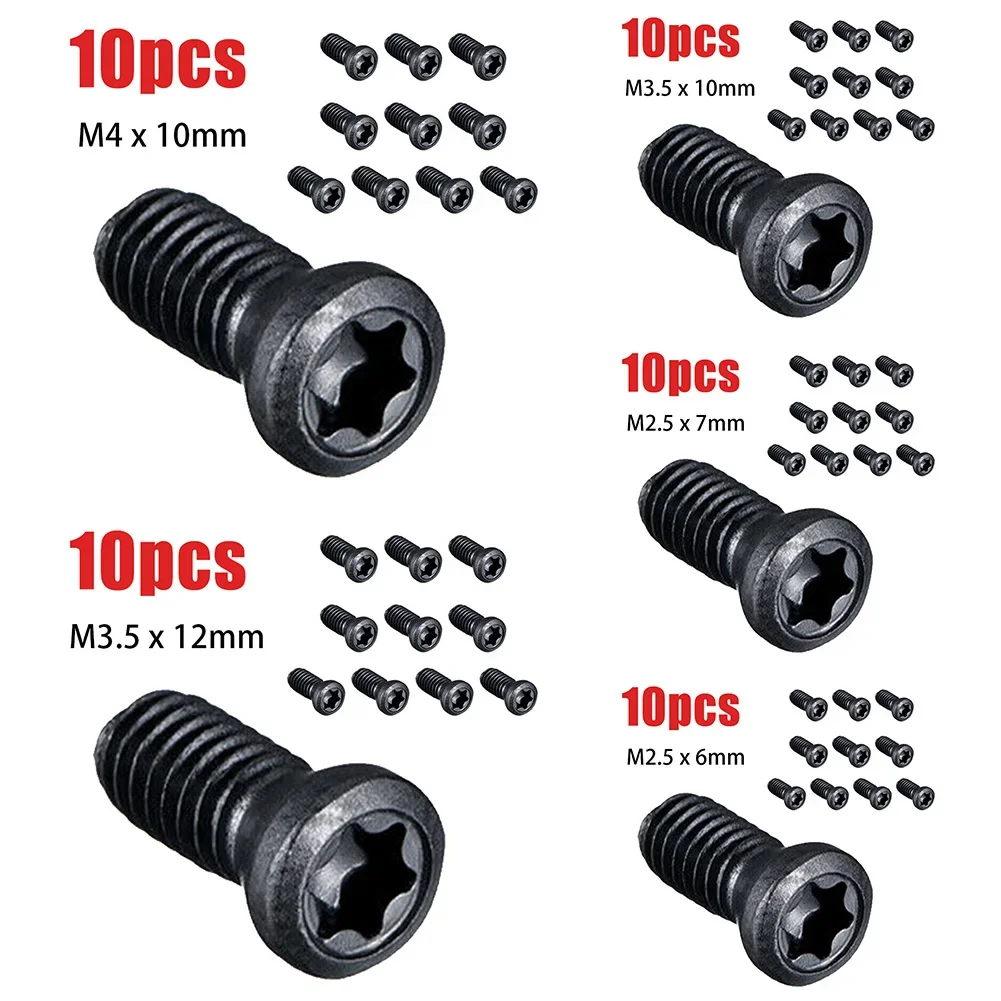 

10 шт. комплект винтов Torx M2,5 M3,5/4 для замены твердосплавных вставок, токарные станки с ЧПУ, мастерская, рабочие ручные инструменты, принадлежности