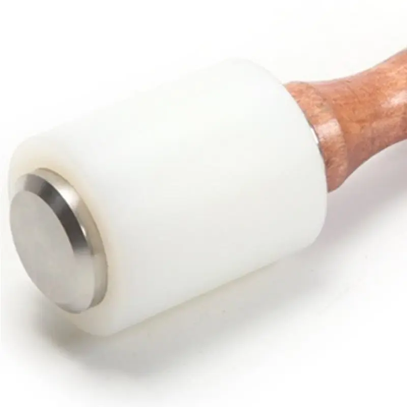 

MCGS-Профессиональный инструмент для ручной работы «сделай сам», штамповка, шитье, молоток для изделий из кожи, нейлоновая головка для резьбы по коже, молоток из воловьей кожи