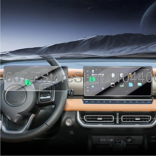 Imagen 2 del producto Película protectora de pantalla de vidrio templado para Great Wall Motor POER 2024 2025 2026 pegatina interior de instrumento de tablero de navegación