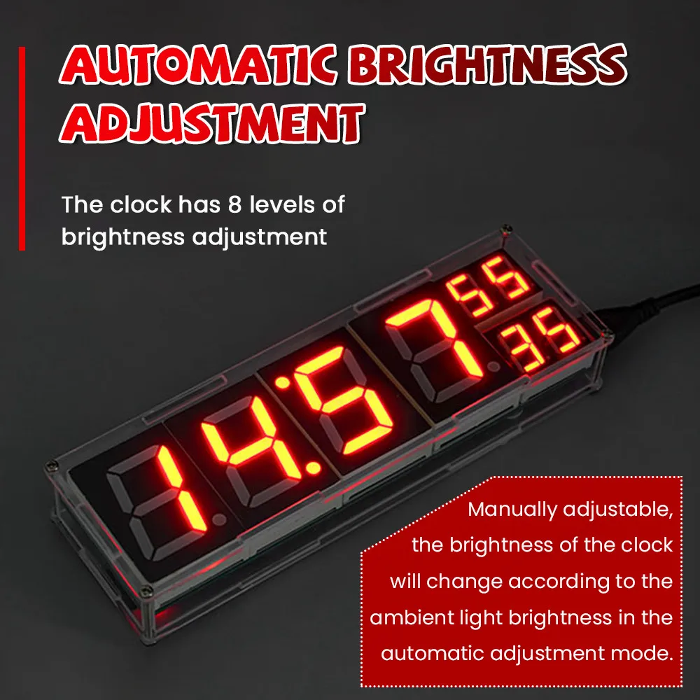 DIY Kit Электронные сетевые часы WiFi ESP8266 Модуль 8-битный цифровой ламповый дисплей Температура Время Будильник Набор для практики пайки