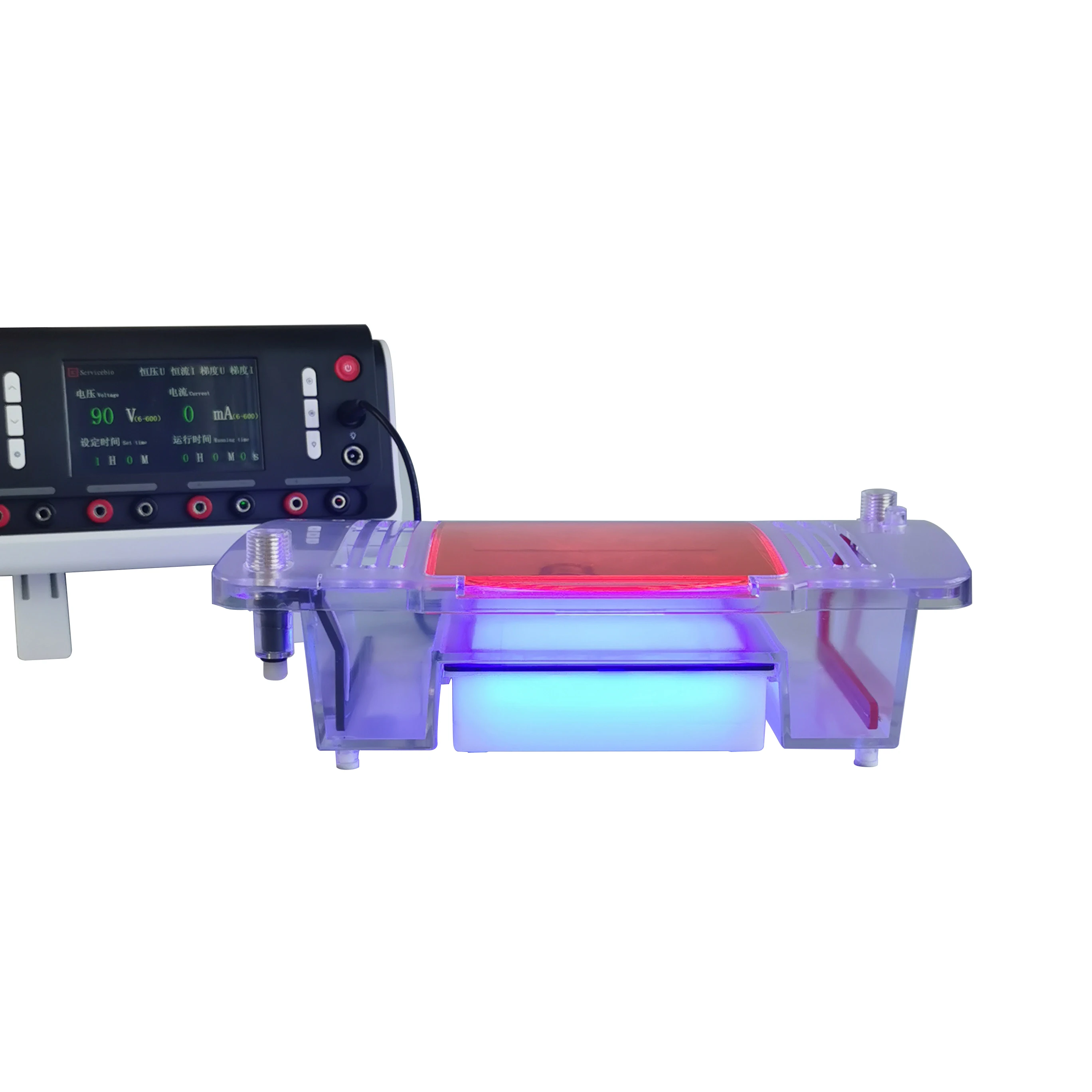 China Integrated Horizontal Electrophoresis System SVL-2 cell gel system horizontal with blue light glue meter