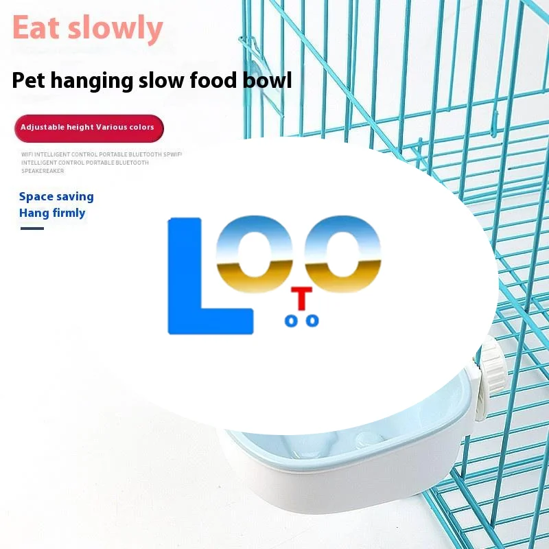 Подвесная клетка для домашних животных, миска для предотвращения удушья, квадратная миска для медленной еды, миска для кормления домашних котят, щенков, принадлежности для кормления домашних животных