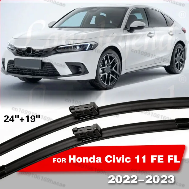 

Щетки стеклоочистителя LHD для Honda Civic 11 FE FL 2022-2023, передние, для лобового стекла, 24+19 дюймов