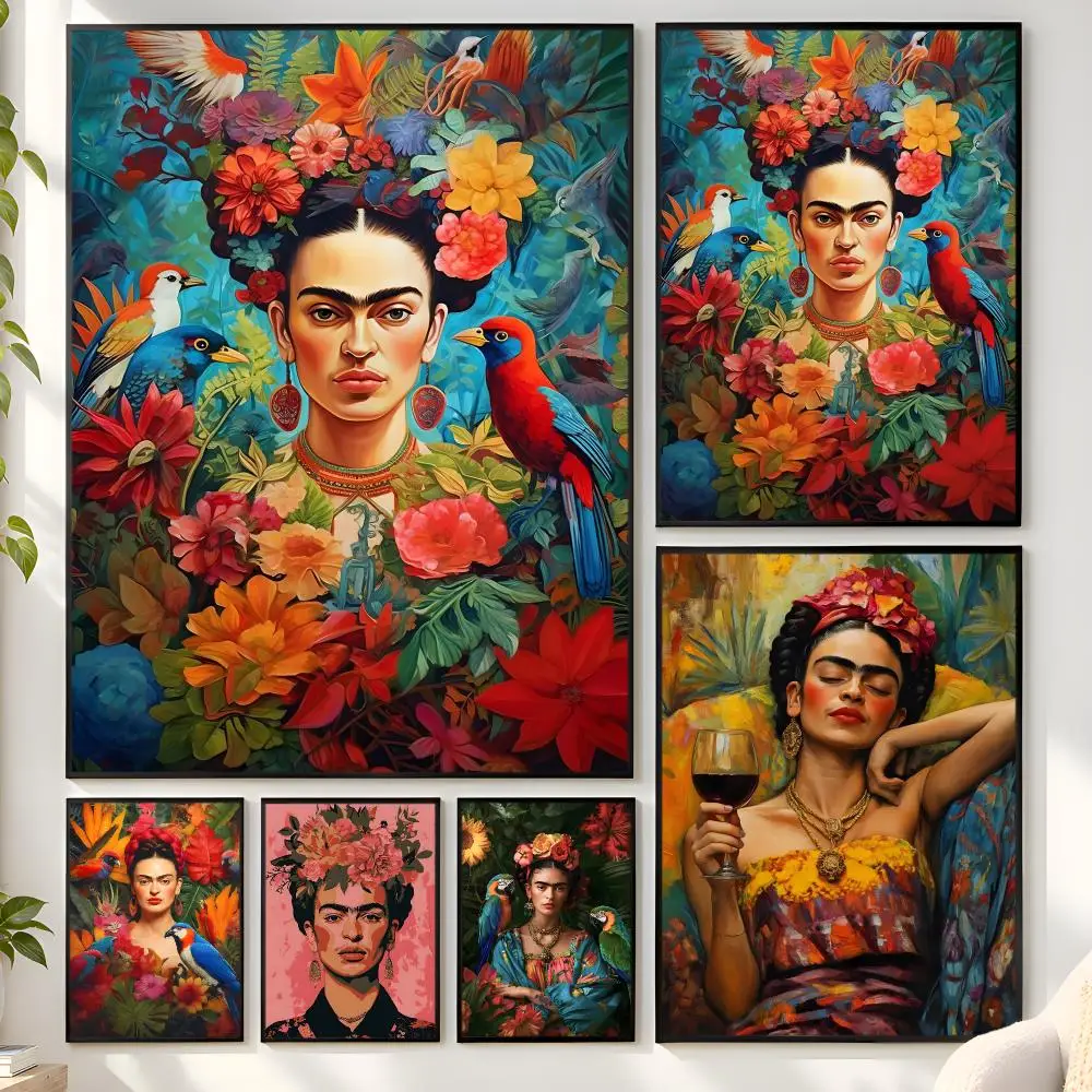 Hot Game Frida Kahlo Poster Matte Wall Peel And Stick Decor Bedroom Living Room Office Dorm Home