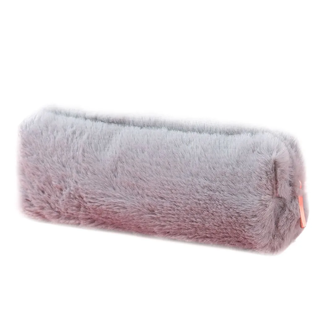 Creative Pen Box Small Fresh Cute Girl Plush Octagonal Pencil Case