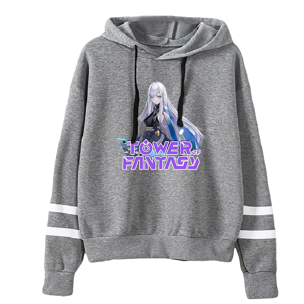 Wieża gry Fantasy Unisex bez kieszeni równoległe drążki z rękawem bluza damska męska Harajuku Streetwear ubrania