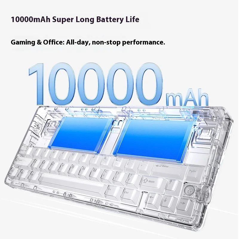 MCHOSE G75 V2 Mechanical Keyboard RGB BT 2.4G Wireless Support Windows macOS 10000mAh with Control Hub for Computer & Office