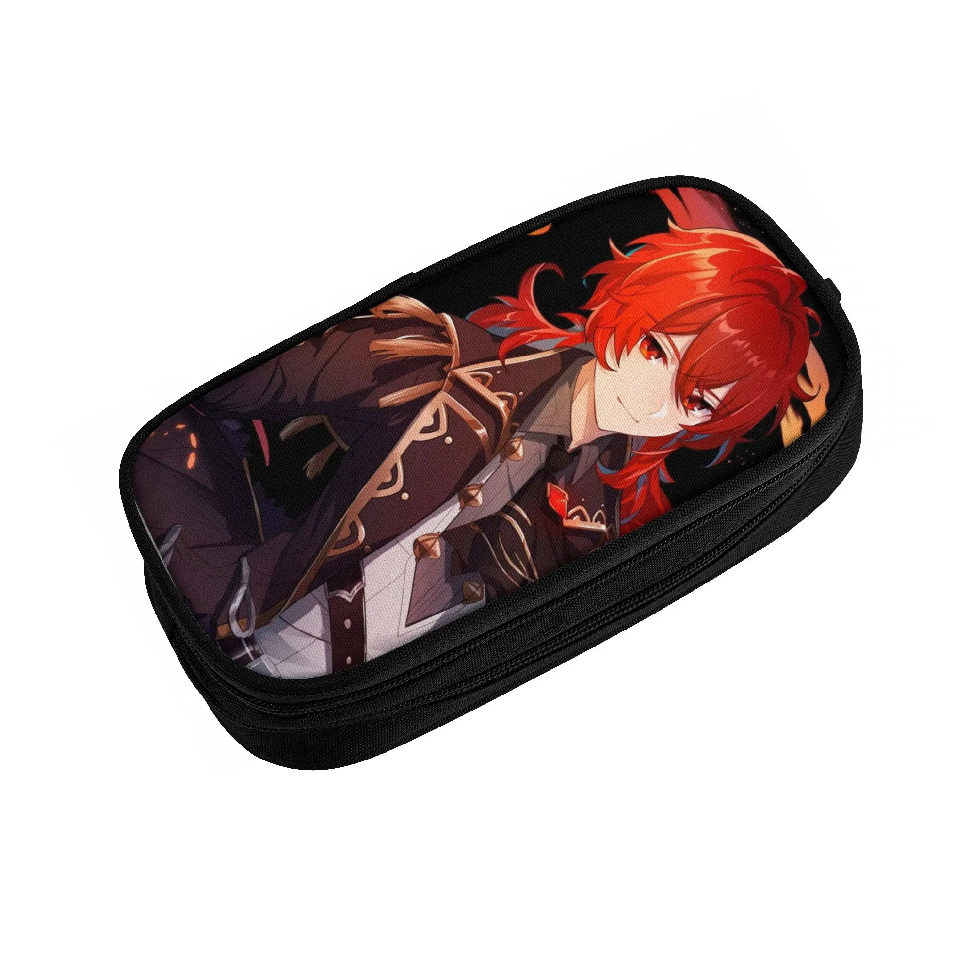Anime Genshin Impact Kawaii Pencil Cases Boy Girl Large Storage Manga Kawaii  Pencil Pouch Students Stationery